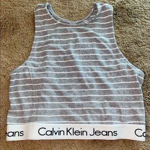 Calvin Klein Jeans Striped Crop Top